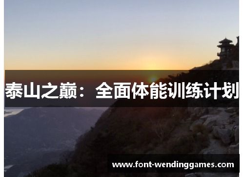 泰山之巅：全面体能训练计划